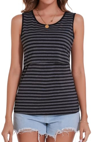 Sosolism amningsskjorta dam stretchig amningstopp sommar amningstoppar mode, 1 remsa, XL