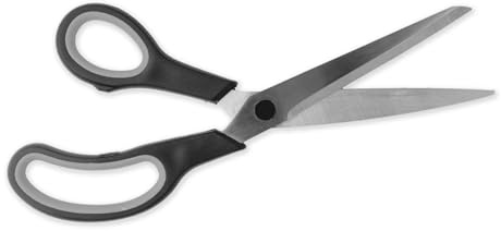 Lizzy | Large Scissor | 21.5CM, Black, Stainless Steel, Easy Grip Handle | Ergonomic, Durable, Multi-Purpose | for Sewing, Office, Craft, Fabric, Household Cutting Tasks