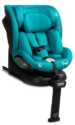 CARETERO - Reboarder 360 Drehbar mit Isofix - 4in1 Babyschale und Kindersitz Auto Gruppe 0-3 - für Kinder 40-150 cm, mit Station, verstellbare Rückenlehne, Stützfuß - Comfi Blau