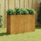 Hochbeet 120x40x80 cm aus Cortenstahl in Rostoptik, Pflanzkübel ohne Boden für Garten Terrasse Balkon, rechteckiges Metall-Pflanzbeet für Gemüse Blumen Kräuter