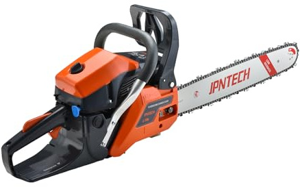 JPNTECH 60cc Gas Chainsaw 20 Inch 2-Cycle Petrol Chainsaw Handheld Cordless Chain saw for Wood Cutting Forest Farm Garden Use