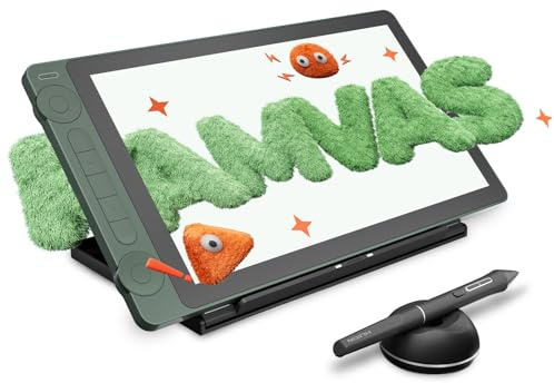 HUION Kamvas 13 (Gen 3) SE - Tavoletta grafica con schermo in vetro antiriflesso da 13,3 pollici con PenTech 4.0, pressione della penna 16384 per PC, Mac, Android