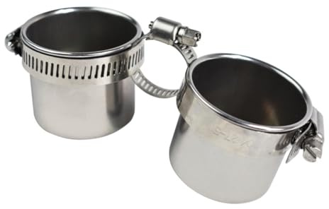 Beaupretty Mangiatoia per Pappagalli Grande Capacità Cibo in Inossidabile Design a Doppia Ciotola Resistente e Non Si Deforma, per Alimentazione Domestica