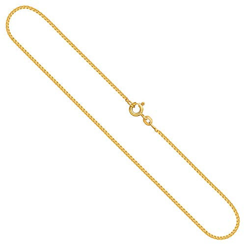 EDELIND Goldkette, Venezianerkette Gelbgold 333/8 K, Länge 40 cm, Breite 1.2 mm, Gewicht ca. 3.3 g., NEU