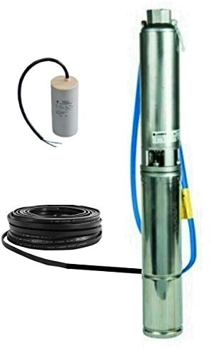 4GS11 POMPA SOMMERSA PER POZZI LOWARA HP1.5 V230V400 90LTMIN MOTORE EBARA (V230+CAVO 30MT+CONDENSATORE)