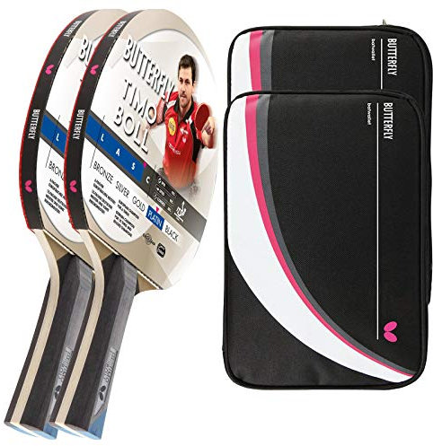Butterfly® Timo Boll Platin Tischtennisschläger | Tischtennis Racket Bat TT Profi Wettkampfschläger für fortgeschrittene Spieler | ITTF zertifizierter Pan Asia Belag | anatomische Griffform