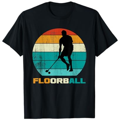 Floorball - Palla da hockey divertente retrò vintage per floorball Maglietta