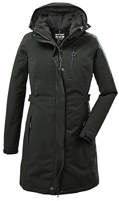 killtec Damen Funktionsparka/Parka mit abzippbarer Kapuze KOW 165 WMN PRK, dunkeloliv, 38, 37726-000