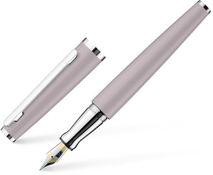 Otto Hutt 018-11320 - Füllfederhalter Design 06 - Füller Aluminium Flieder-Platin 14 cm, Strichstärke M