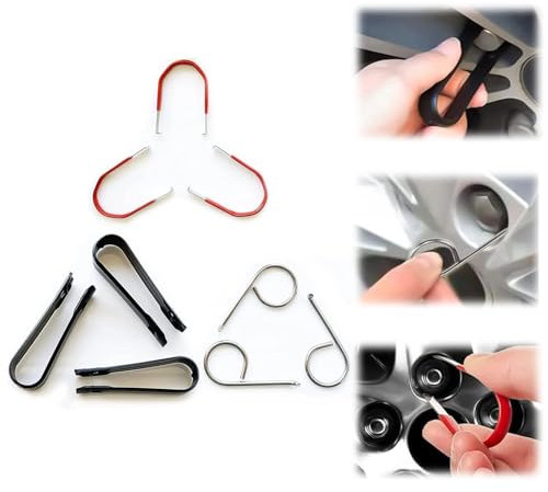 Outil Demontage pour Couvre-écrous, 9 Pièces Écrou de Roue Décapant du Couvercle du Capuchon de Boulon de Roue | Voiture Couvre l'outil d'extraction | extracteur de pincettes pour Couvre écrous