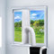 BROSYDA Cubierta Aislante Universal de Ventanas con Doble Cremallera, Kit de Sellado de Ventana Blanco Impermeable de 400 cm, Apto para todos los Aparatos de Aire Acondicionado Portátiles