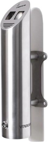 VIVANNO CENIZA Cendrier mural en acier inoxydable brossé verrouillable 8 x 35 cm env. 2 l