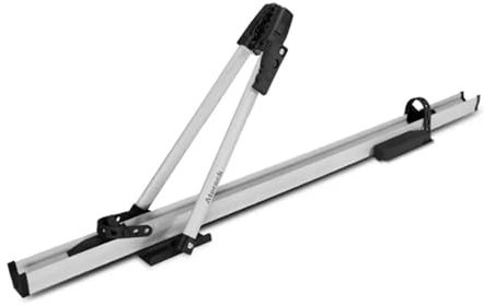 Voiture Barres Toit Galerie Toit Porte-vélo Vertical Robuste Monté sur Toit en Alliage D'aluminium + Plastique(Argent)