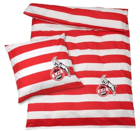 1. FC Köln Bettwäsche Blockstreifen Biber