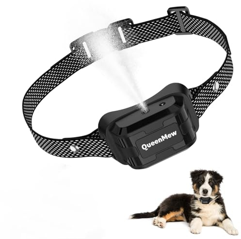 Collare Antiabbaio per Cani, Auto Collare Antiabbaio, Antiabbaio per Cani con 3 Livelli Sensibilità e Spruzzo Regolabili, Collare Anti Abbaio per Cani con 2 Cinghie per Cani di Piccola Grande Taglia