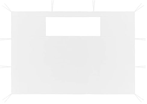Paredes laterales para cenador con ventanas, 2 unidades, color blanco, 100% poliéster y PVC, resistente a la intemperie y a los rayos UV, ideal para jardín, terraza y camping