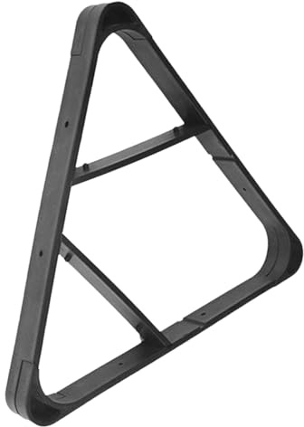 Cabilock Supporto Triangolare Resistente e Facile da Organizzare in Plastica Nera per Palle da Biliardo per Casa e Feste, Adatto a Professionisti e Amatori