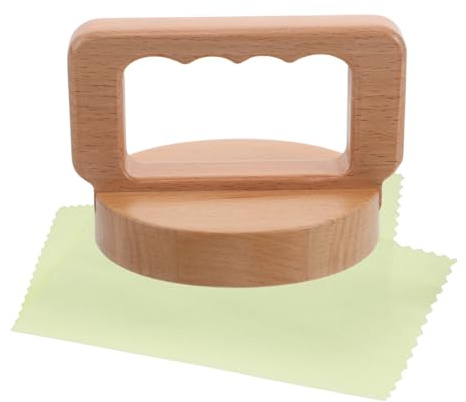 WRITWAA Pressa Manuale per Stampa in Legno Khaki con Manico Ergonomico, Piastra per Pressione Uniforme su Tessuto e Carta per Linoleografia e Artigianato