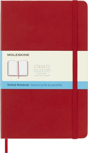 Moleskine - Klassisk prickad papper anteckningsbok - hårt skydd och elastisk stängningsdagbok- 192 sidor