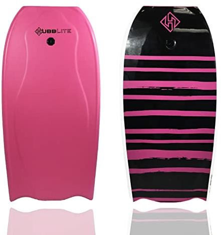 Hubboards Bodyboard Hubb Lite Polystyrene (EPS) - Pink/White/Black - 39-Inch