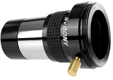 SVBONY SV137 2X Barlow Lens 1.25 inch Metal Body Fully Multi-Coated Telescope Accessory Internal Brass Ring with Male T-Thread for Telescope