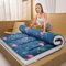 MAXYOYO Futon Matratze, Gepolsterte Japanische Bodenmatratze Gesteppte Bett Matratzenauflage, Extra Dicke Faltbare Isomatte Atmungsaktive Bodenliege Gästebett für Camping Couch (Flamingo, 90 x 190 cm)
