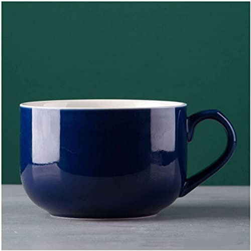 Ciotola for cereali, scodella for zuppa, scodella da tè, tazza grande for zuppa, tazza da caffè con manico, ciotole for zuppa di cereali in ceramica, lavabile in lavastoviglie, adatta al microonde, ta
