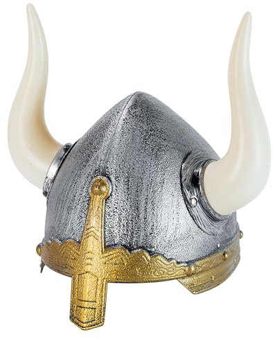 W WIDMANN MILANO Party Fashion - Casque viking en plastique dur pour enfants, couvre-chef, guerrier, médiéval, accessoire