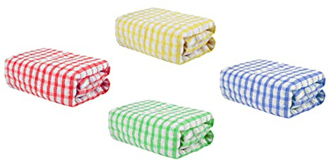 OATIPHO 4pcs Absorbent Towel Spunji Cleaning Cloth Microfiber Kitchen Dishwashing Cloths Car Drying Towels Window Glass Car Floor Rags Bowl Dish Wiper