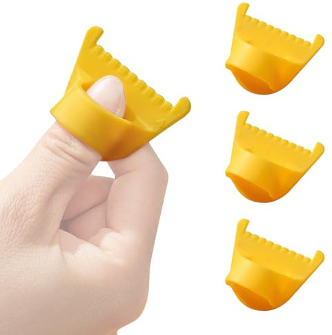 Jongyumo fingerborgs-set 4 stycken | broderifingerskydd, skyddande fingerhatt för nybörjare vuxna handarbete broderi quiltning stoppade ägg stickning