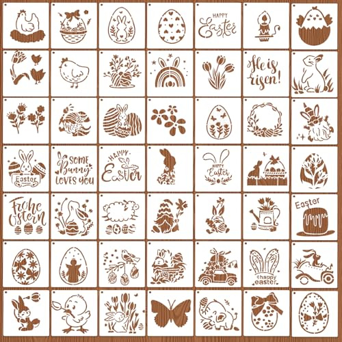 49 Pcs Plantillas Para Pintar,Plantillas Para Dibujar,Semana Santa Para Pared, Madera Y Manualidades | Set Completo Para Decoración Y Scrapbooking