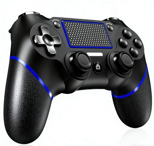 Shiptree Controller Wireless per PS-4, Gamepad Joystick Controller per Ps4/Pro/Slim/PC, Batteria da 600mAH, Doppia Vibrazione, Giroscopio, jack per Cuffie da 3,5mm,Touch Panel