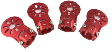 YKsaVDxam Juego de Montaje de Motor, Abrazadera de Tubo de Soporte Rojo de 16mm, Compatible con cuadricóptero hexacóptero, Tubo de Brazo multicóptero DIY(4 pcs)