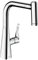 hansgrohe Metris Einhebel-Küchenarmatur, Komfort-Höhe 220 mm, Ausziehbrause, Chrom