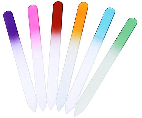 TEEROVA 6 Colors Crystal Glass Nail File Manicure Set