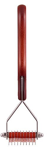 Dezynadog Ultra Dematting Coat Rake - Deshedding Brush for Dogs - Undercoat Rake for Deshedding & Detangling - Hair Stripping - Suitable for Various Coat Types, 10 Tooth