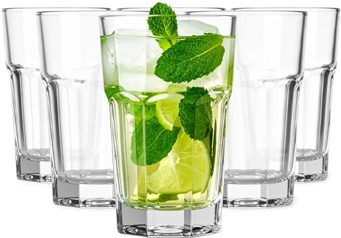 Glasmark KROSNO 1992 Vaso Set de Vasos de 6 Piezas Vasos de Agua Vaso de Bebida Cristal de Zumo Aptos para Lavavajillas 6x230 ml