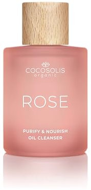 COCOSOLIS ROSE Purify & Nourish Oil Cleanser, feuchtigkeitsspendendens Reinigungsöl und Make-Up Entferner, vegan, mit Rosenextrakt und Vitamin E