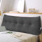 WUIOYNF Weiches Keilkissen Bett Großes Rückenkissen, bequem und stützend, Lesekissen Wandkissen Lendenkissen für Couch und Betten, Stützkissen, Nackenkissen mit abnehmbarem Bezug(Schwarz-150x20x50cm)