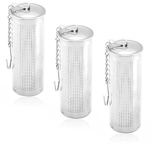 Tea Infuser for Loose Tea, 3Pcs Loose Tea Strainer Fine Mesh Tea Leaf Infuser Stainless Steel Tea Strainer Small Tea Sieve with Extended Chain Reusable Tea Diffusers for Loose Tea