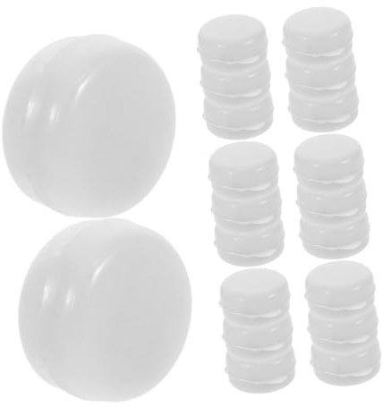KOMBIUDA 20 Piezas Bolas de Sonajero para Bebés Insertos Planos para Juguetes Infantiles Repuestos de Plástico Seguros para DIY Sonajeros y Accesorios de Juguetes de Agitación