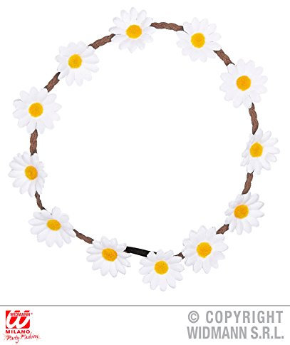 STIRNBAND - HIPPIE - mit Blumen, 60er 70er Jahre Flower Power Schlagermove Bewegung Peace