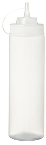 METRO Professional 6 x Dosierflaschen mit Spritztülle (760 ml)|Spenderflasche | Quetschflasche | Squeezebottle | Saucenflasche für gewerblichen Einsatz geeignet| Ø 7cm, 26.5 cm | transparent