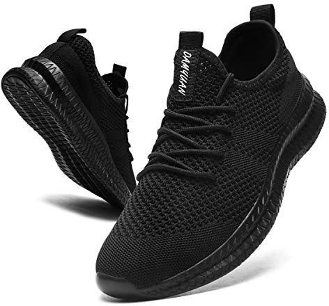 CAIQDM Basket Homme Chaussure Modae Running Sneakers Casual Marche Sport Basquettes Outdoor Gym Fitness Respirante Course Chaussures Noir 46 EU