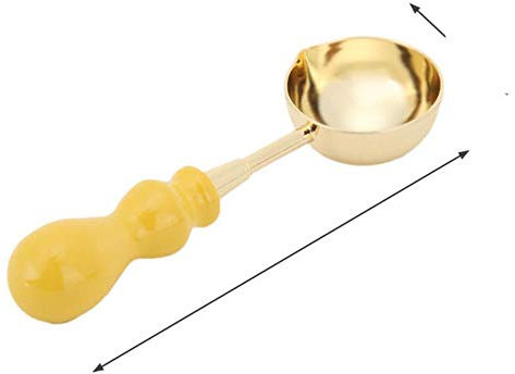 Manche en bois cuillère à cire à cacheter métal joint tampon cire perle tablette fondre cuillères brûlantes pour enveloppe de scrapbooking Drative Craft-9cm, Chine