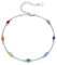 Chakra Fußkettchen Sterlingsilber Tropfform Chakra Fußkettchen 7 Chakren Tautropf Sommer Strand Fußkettchen Armband für Heibee Fraugeburtstag Weihnachen Geschenke für Frauten rauen Frau Freundin