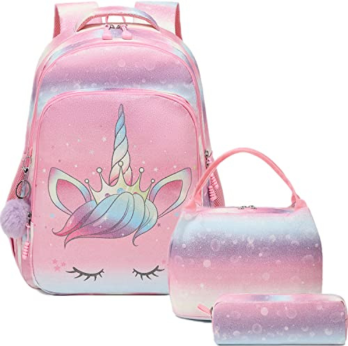 Jumpopack Cartable Fille Primaire Sac à Dos Fille Sac à Dos Enfant Sac D Ecole Sac Ados Primaire Sets de Sacs Scolaires Violet