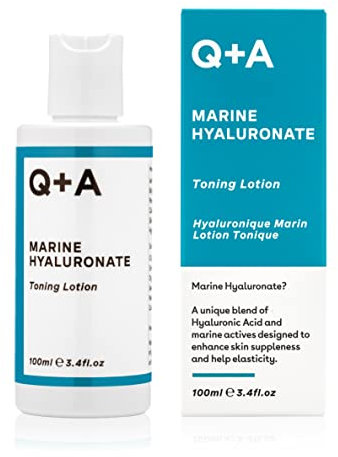 Q+A Lotion tonique à l'acide hyaluronique pour visage, 100ml