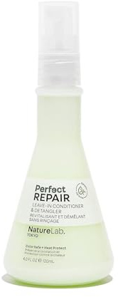 NatureLab.TOKYO Perfect Repair Leave-In Conditioner & Detangler: Heat Protection, Color Safe, Protect Against Future Damage | 4 FL OZ / 120 ML