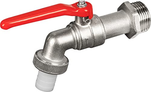 Cornat Kugelauslaufhahn - 1 Zoll AG - Inklusive Schlauchanschluss - Hochwertiges Messing - Ideal als Außenzapfstelle / Zapfhahn für Regentonnen / Wasserhahn / Absperrhahn / T300809